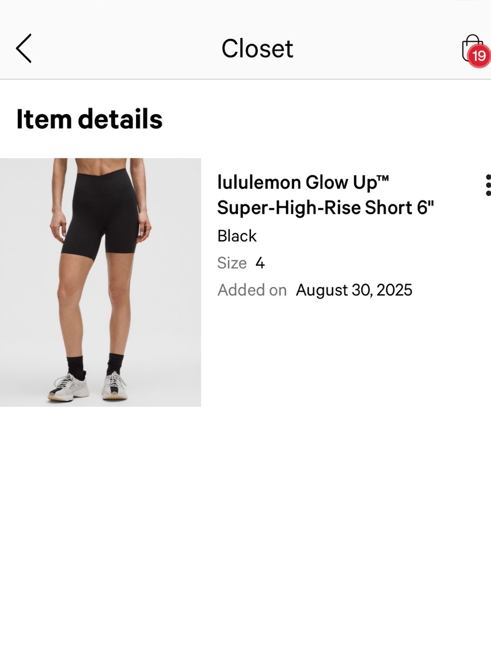 lululemon Glow Up™ Super-High-Rise Bike Shorts — Black 6”
Only worn maybe 2x